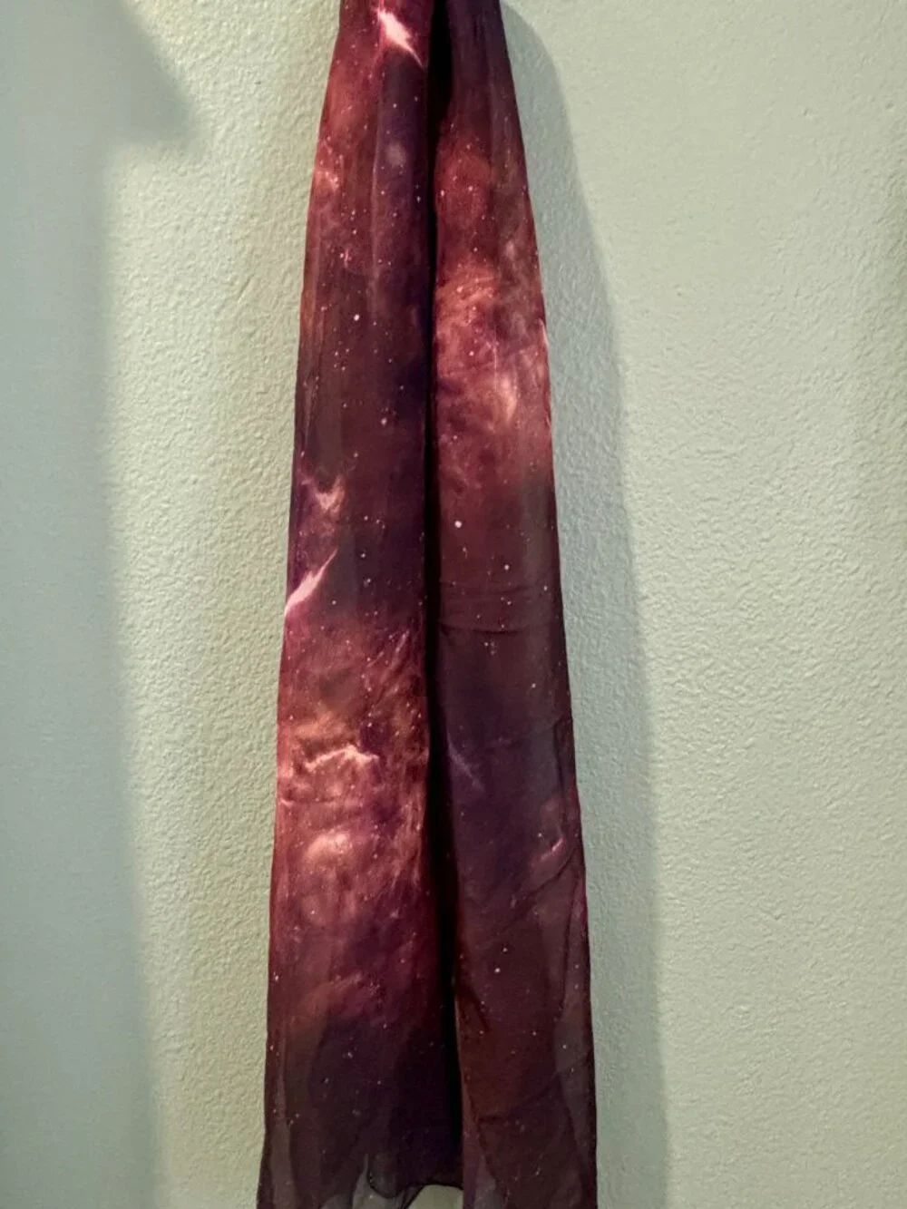 Celestial Galaxy Print Cosmic Nebula Chiffon Lightweight Scarf